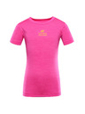 ALPINE PRO Otroška hitro sušeča majica ALPINE PRO BASIKO neon pink
