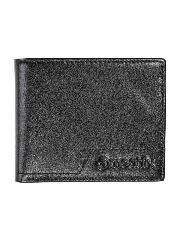 Meatfly Meatfly usnjeni denarnica Eliot Premium Black