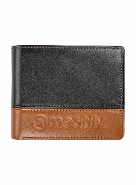 Meatfly Meatfly usnjeni denarnica Eddie Premium Black / Oak