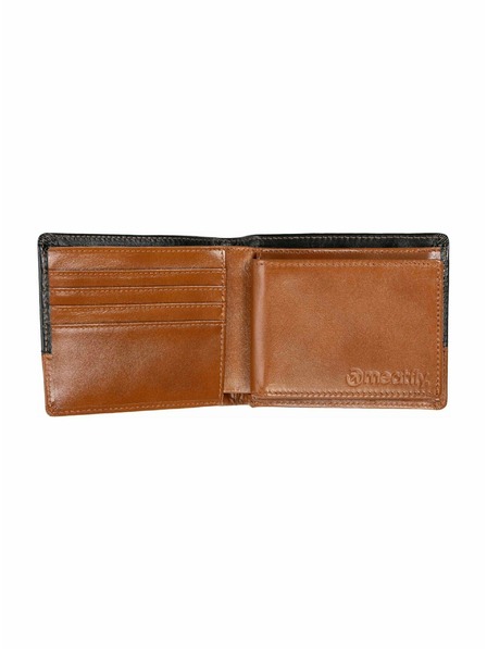 Meatfly Meatfly usnjeni denarnica Eddie Premium Black / Oak