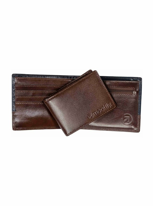 Meatfly Meatfly usnjeni denarnica Eddie Premium Navy / Brown