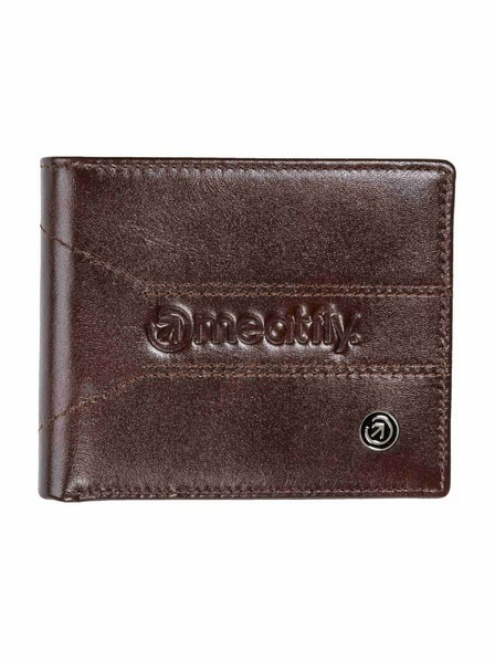 Meatfly Meatfly usnjeni denarnica Zac Premium Dark Brown