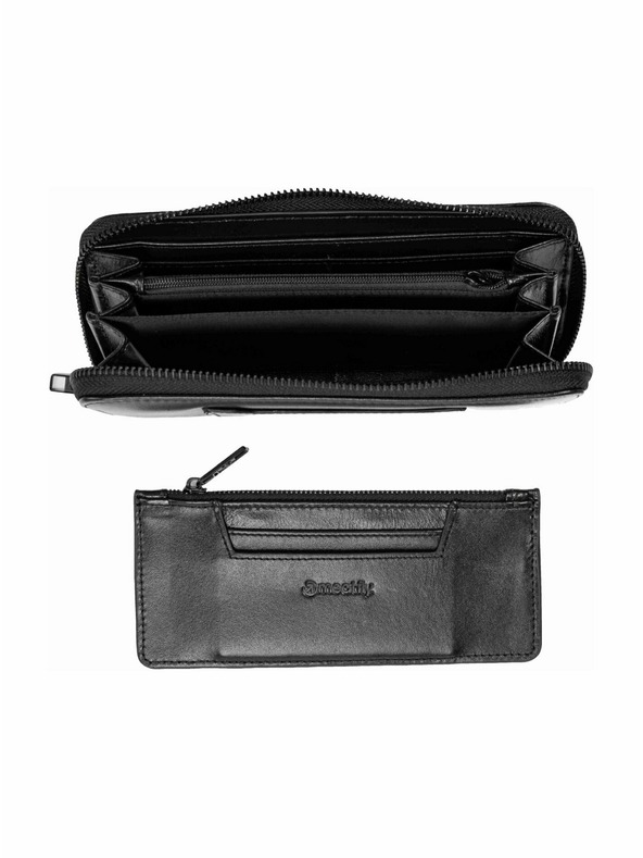 Meatfly Meatfly usnjeni denarnica Leila Premium Black