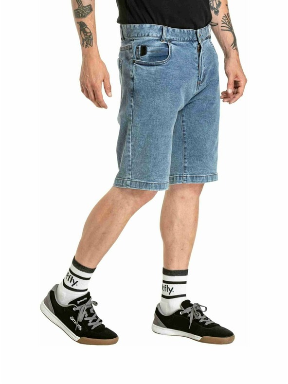 Meatfly Meatfly moške kratke hlače Just 2.0 Denim Dirty Washed