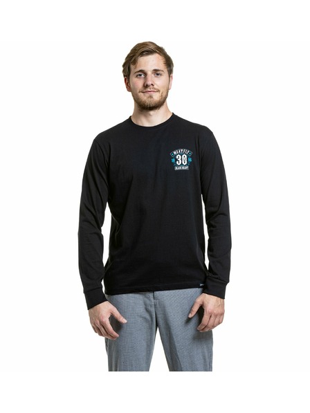 Meatfly Meatfly moška majica z dolgimi rokavi Blackheart Skull Black