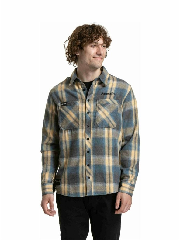 Meatfly Meatfly moška srajca Kurt Cream / Blue