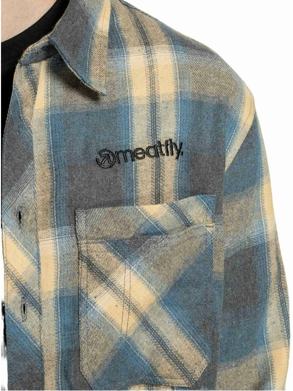 Meatfly Meatfly moška srajca Kurt Cream / Blue