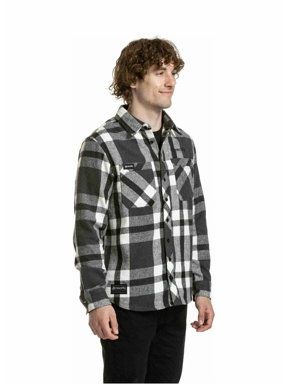 Meatfly Meatfly moška srajca Woody Premium Black