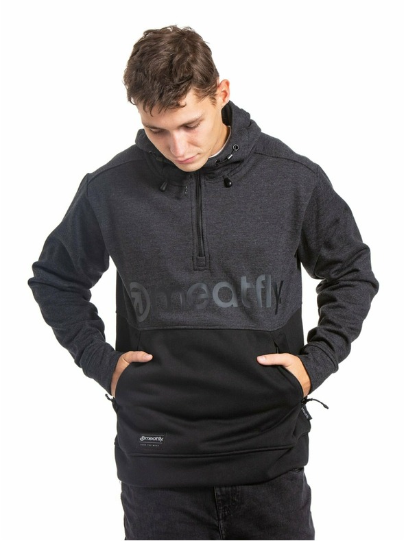 Meatfly Meatfly moška tehnična majica Tason Black Heather/Black