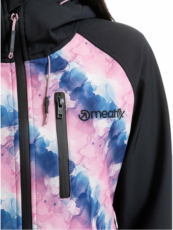 Meatfly Meatfly ženska softshell jakna Zaja Black / Bubbles