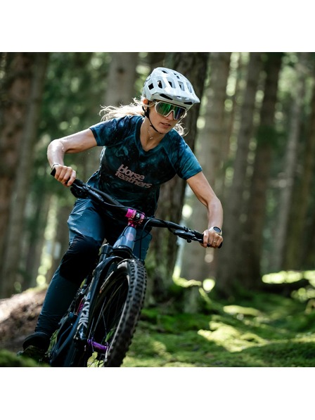 Horsefeathers Ženski kolesarski dres Deco - petrol camo