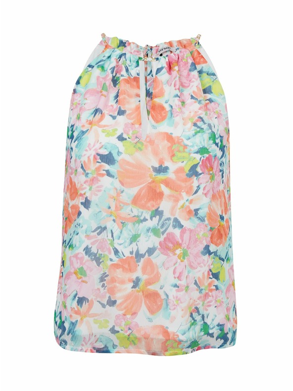 Orsay Rdeče-krem ženska cvetlična bluza ORSAY