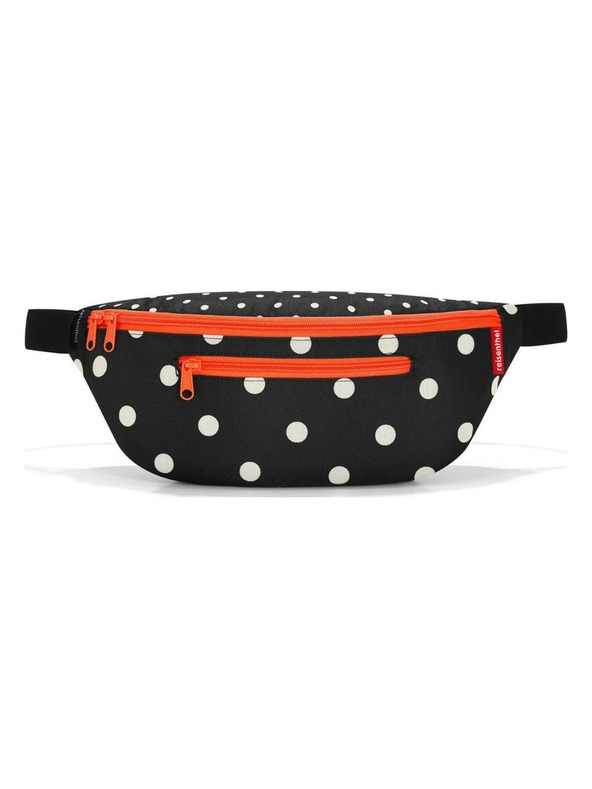 Reisenthel Rdeča in črna ženska torbica z rdečimi pikami Reisenthel Beltbag M Mixed Dots