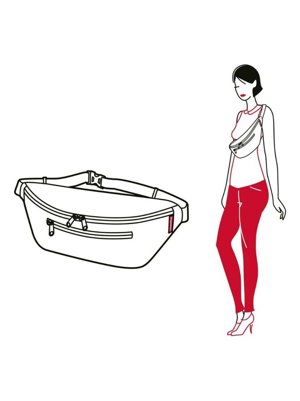 Reisenthel Rdeča in črna ženska torbica z rdečimi pikami Reisenthel Beltbag M Mixed Dots