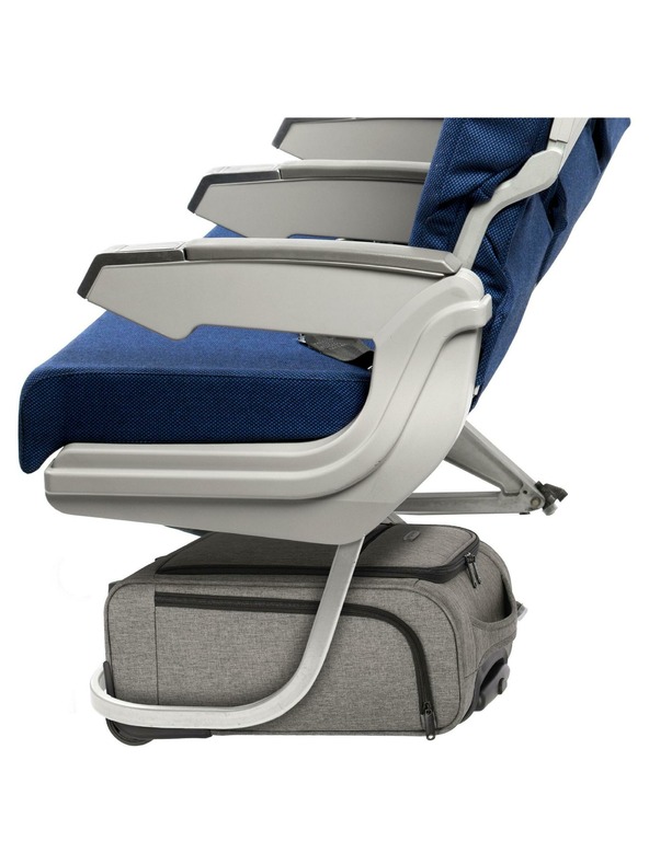 Travelite Potovalni kovček Travelite Cabin 2w Underseater Grey Melange