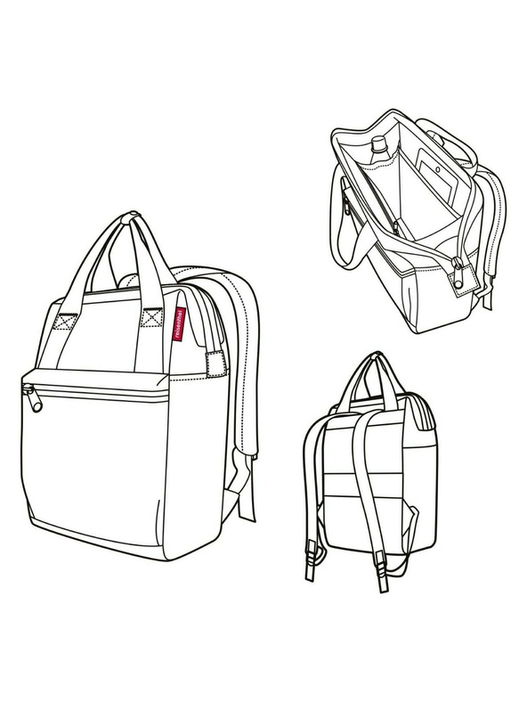 Reisenthel Črn nahrbtnik in torba 2v1 Reisenthel Allrounder R Black