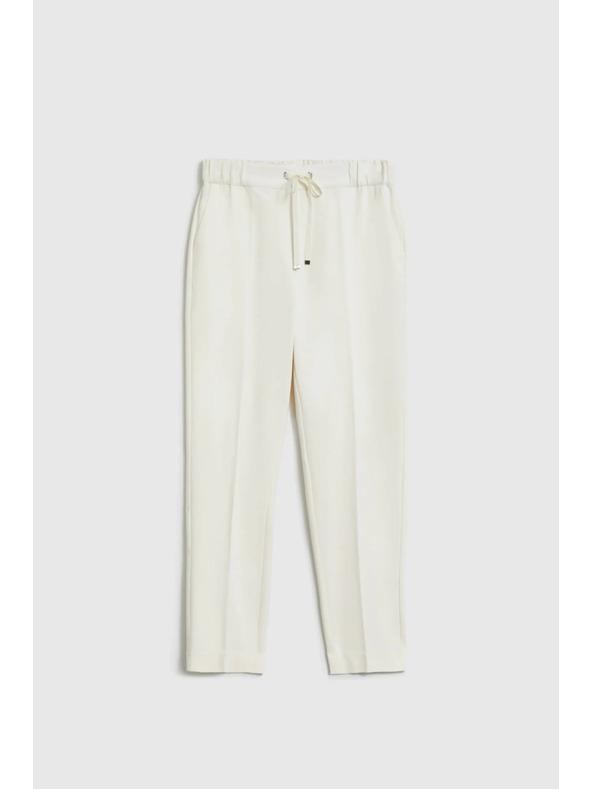 Moodo Hlače s gubami bele Moodo