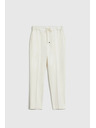Moodo Hlače s gubami bele Moodo