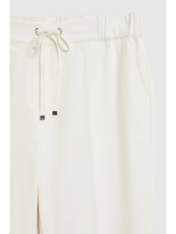 Moodo Hlače s gubami bele Moodo