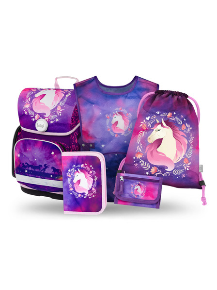 BAAGL  BAAGL SET 5 Ergo Kůň: aktovka, penal, sáčok, zástěra, peňaženka