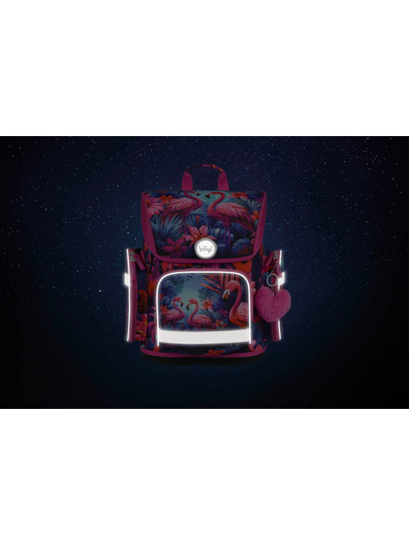 BAAGL  BAAGL SET 5 Ergo Plameňáci: aktovka, penal, sáčok, zástěra, peňaženka