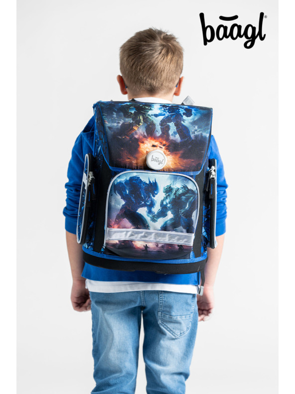 BAAGL  BAAGL SET 5 Ergo Roboti: aktovka, penal, sáčok, zástěra, peňaženka