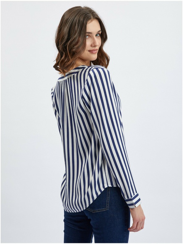 Orsay Temno modra ženska črtasta bluza ORSAY