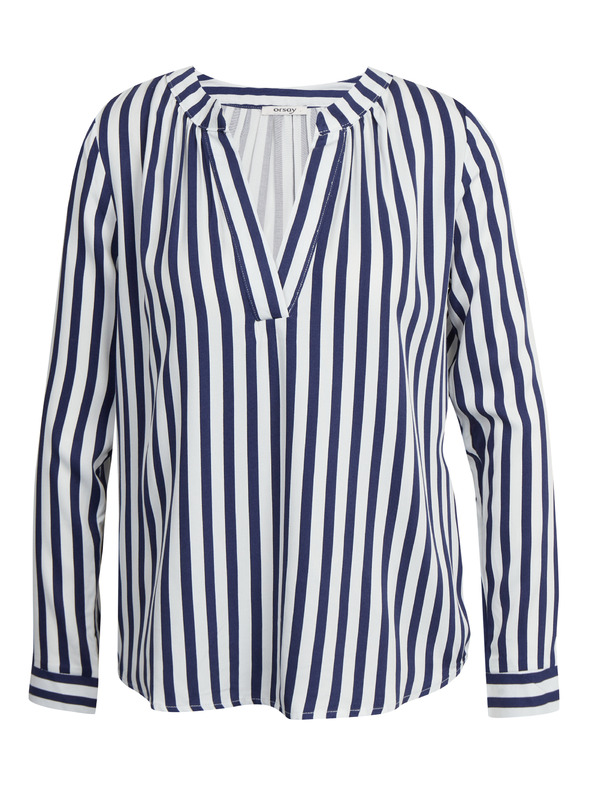 Orsay Temno modra ženska črtasta bluza ORSAY