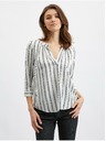 Orsay Sivo-bela ženska črtasta bluza ORSAY