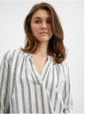 Orsay Sivo-bela ženska črtasta bluza ORSAY