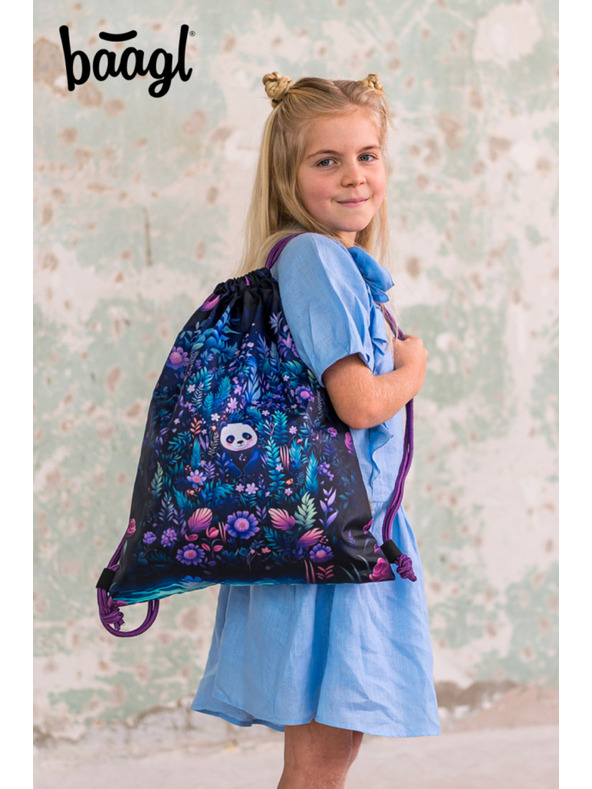 BAAGL  BAAGL SET 5 Ergo Jungle Panda: aktovka, penal, sacek, zastěra, peněženka