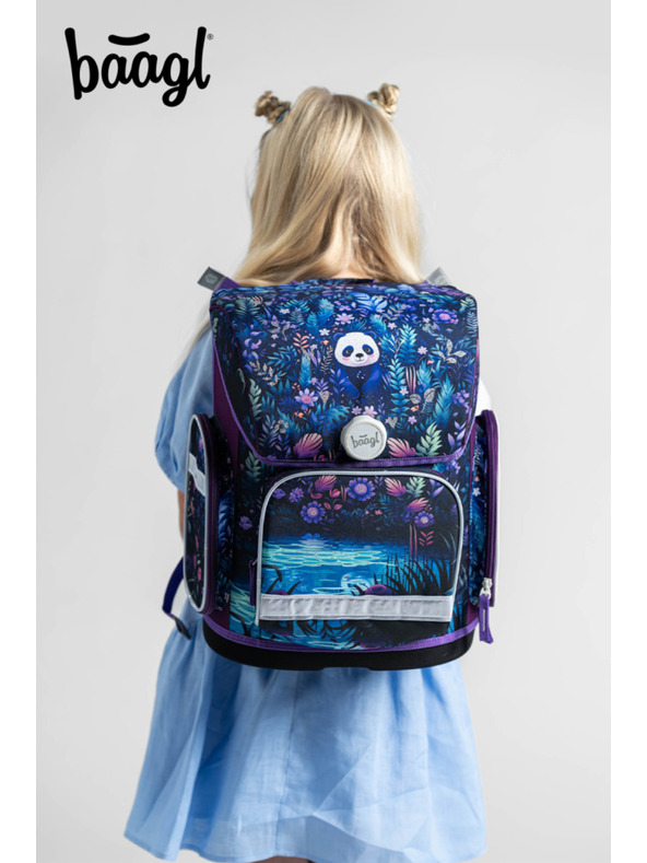 BAAGL  BAAGL SET 5 Ergo Jungle Panda: aktovka, penal, sacek, zastěra, peněženka