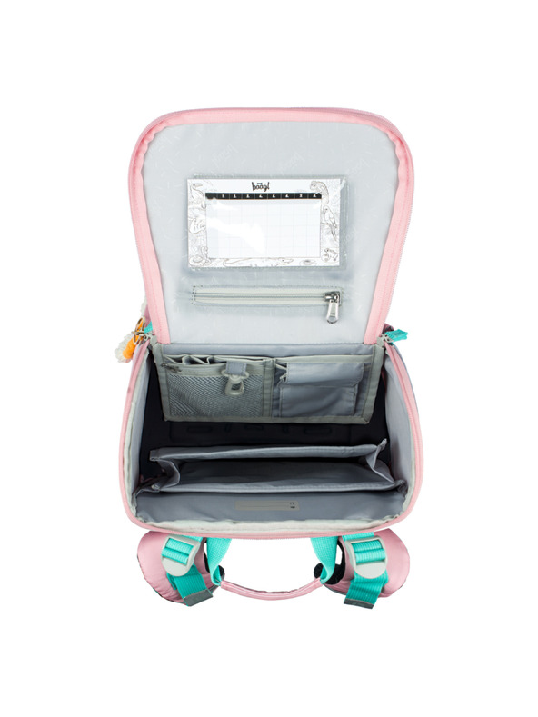 BAAGL  BAAGL SET 5 Zippy Duha roza: aktovka, penal, sacek, zastěra, peněženka