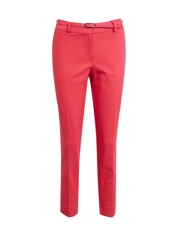 Orsay Temno rožnate ženske skrajšane hlače s pasom ORSAY