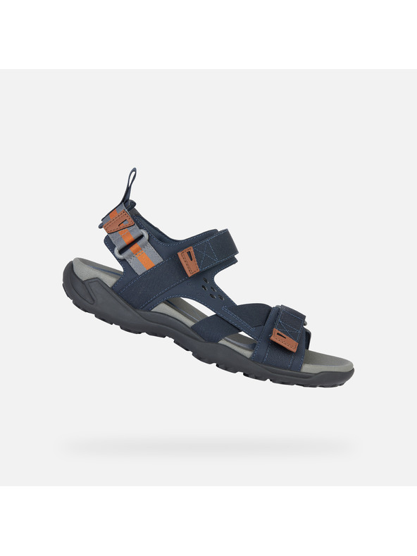 Geox Tmavé modré pánske sandále Geox Terreno + Grip