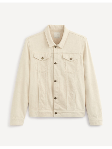 Celio Krem jakna iz džinsa Celio Arucha