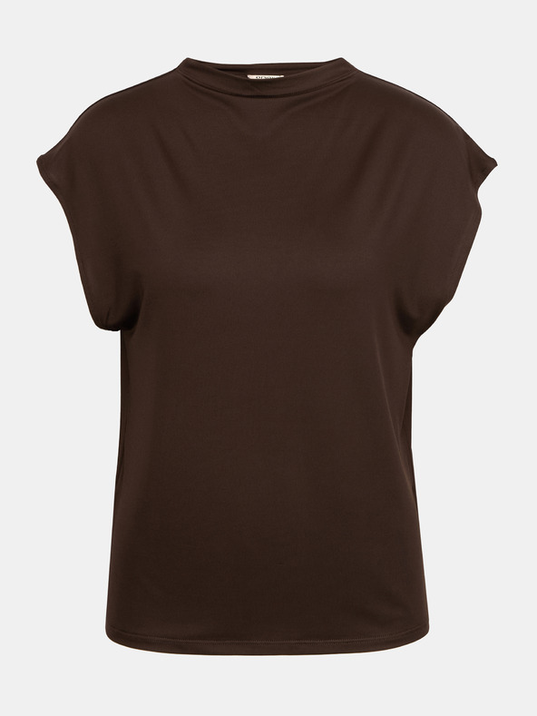 Orsay Temno rjava ženska majica s kratkimi rokavi ORSAY