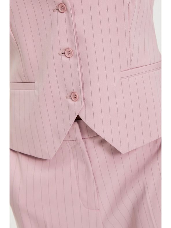 Moodo Telovnik s tankim črtami rozast Moodo