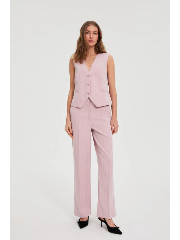 Moodo Telovnik s tankim črtami rozast Moodo