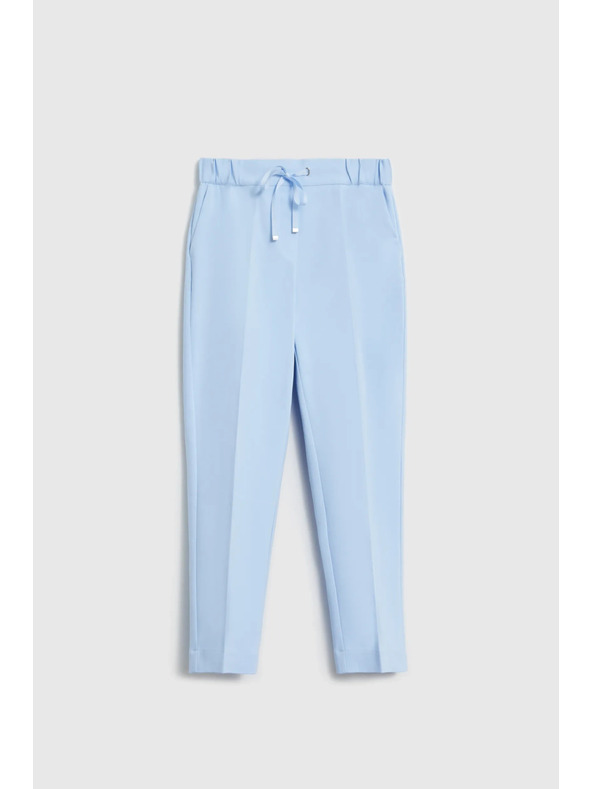 Moodo Hlače s naboranim robom modre Moodo