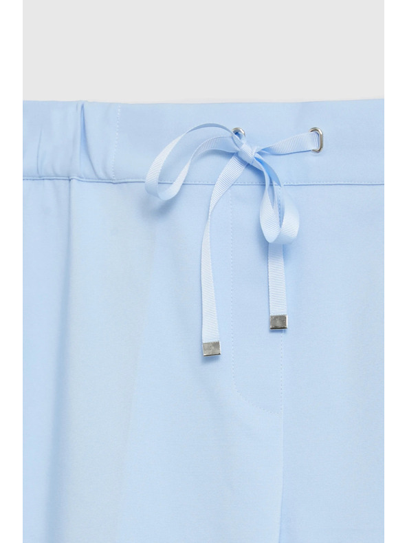 Moodo Hlače s naboranim robom modre Moodo