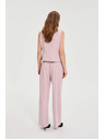 Moodo Hlače s tankim črtami roza Moodo