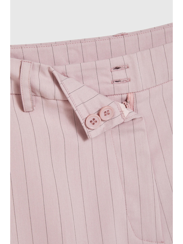 Moodo Hlače s tankim črtami roza Moodo