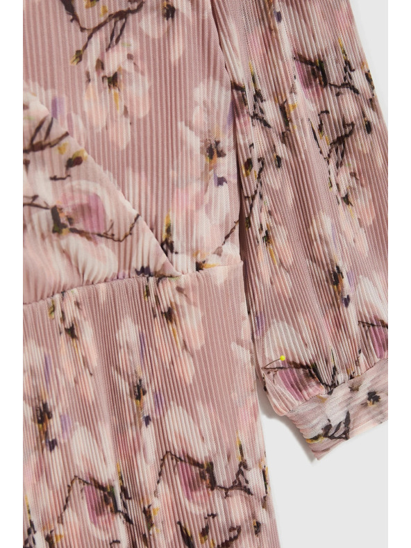 Moodo Plisirana obleka roza Moodo