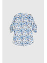 Moodo Srajca iz viskože s cvetovi modra Moodo