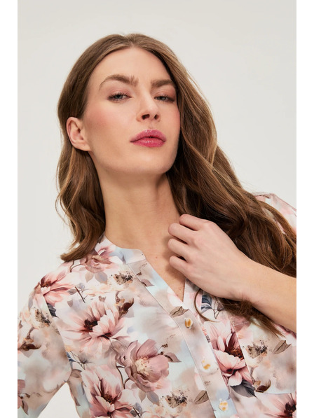 Moodo Srajca iz viskože s cvetovi roza Moodo