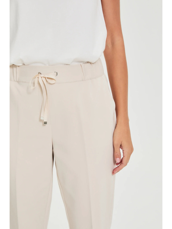 Moodo Bež hlače s skladami Moodo