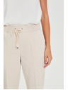 Moodo Bež hlače s skladami Moodo