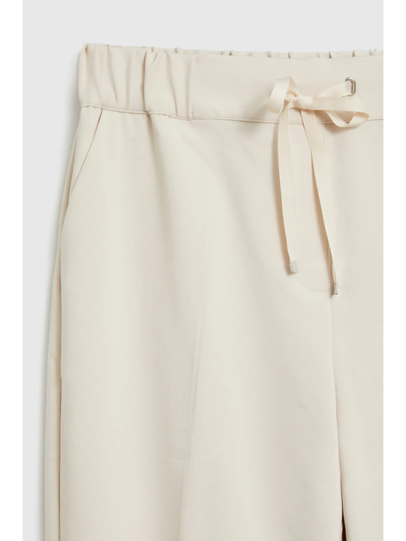 Moodo Bež hlače s skladami Moodo