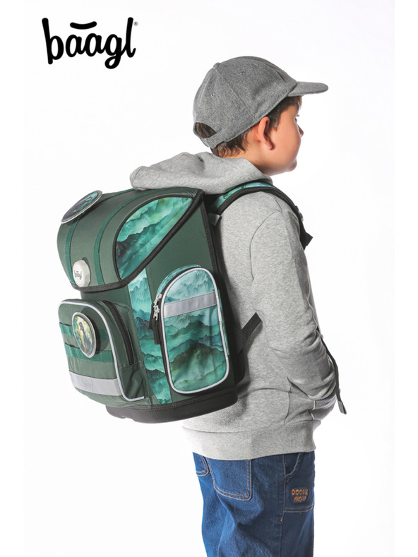 BAAGL  BAAGL SET 5 Ergo Dino: aktovka, peresnica, vreca, predpasnik, denarnica